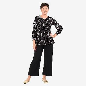 Maisi Peplum Top Size M  Black
