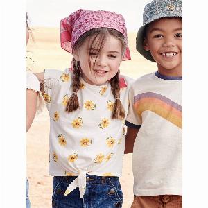 Printed TShirt for Girls ecru
