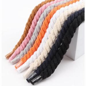 Lacets ronds colorés en coton épais de 1 cm pour baskets tendance