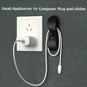 Enrouleur de cordon 13 pièces pour le rangement de la cuisine  Organisateur de cordon dalimentation fixe sans perforation pour la gestion des câbles électriques Outil de rangement pour lorganisation de la maison 1pcs noir