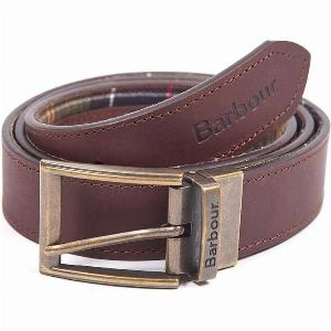 Barbour Tartan Reversible Leather Belt Classic Tartan