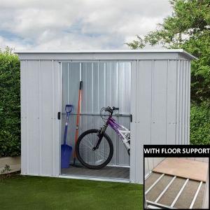 Yardmaster 104PZ Pent Metal Shed with Floor Support Frame 284 x 104m