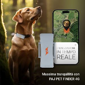 GPS per cani di PAJ  Leggero impermeabile per qualsiasi collare  PET Finder 4G grigio  Tracking in tempo reale e avvisi di fuga