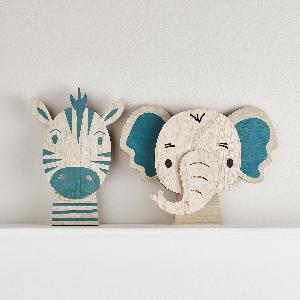 Duo dAppliques pour Enfants  Zèbre et Éléphant