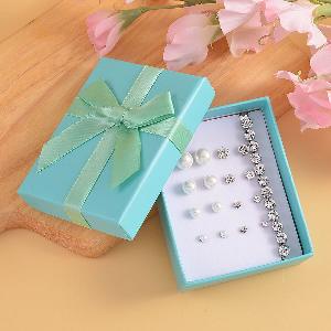 Get 50 Off 9Piece Set White Shell Pearl and Crystal Bracelet Earrings