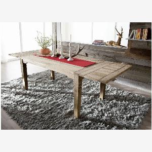 Table à manger extensible 160x90 Palissandre huilé Gris taupe LEEDS 53