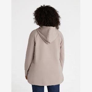 Fiorella Rubino  Felpa in cotone con cappuccio Donna Rosa cipria Taglia XL 6062 IT