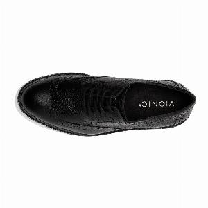 Vionic Lombard Leather Mens Oxfords Shoes Black SizeUS 8 Men