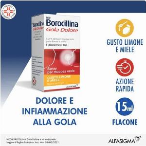 Neo Borocillina Gola Dolore Spray 025 Limone amp Miele 15 ml