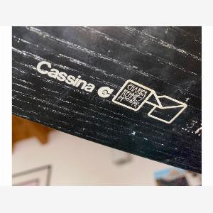 Tavolo allungabile ovale 809 nero di Charles Rennie Mackintosh Cassina