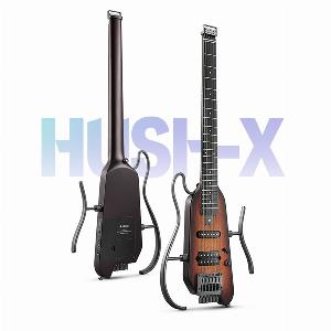 Donner HUSHX EGitarre Traveler Gitarre UltraLight für Unterwegs Sunburst  Gitarre  JW Pedal