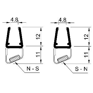 11 Rabatt auf Rehau Magnetdichtung für Duschtüren 68 mm Glas 135