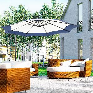 Ombrellone da Giardino Outsunny 3x2 m con Manovella Blu e Crema 20 off