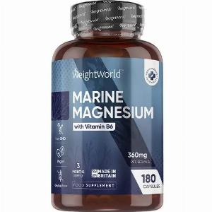Enjoy a 47 Discount on Marine Magnesium  360 mg 180 Capsules with B6