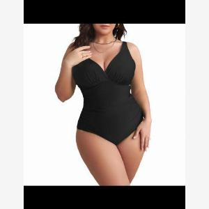 Costume Intero Donna Plus Size Nero Scollo a V ora a 837