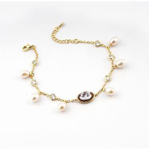 Bracciale in argento rosé 925 con cameo floreale ora a 120 