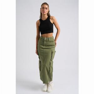 Urban Bliss Khaki Soda Cargo Skirt 14