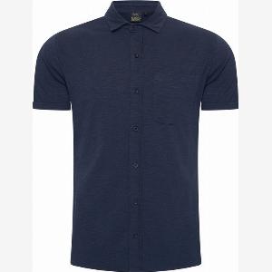 Mario Russo Kurzarmhemd  Hemd Herren  Polohemd Herren  t shirt men  L  Marine