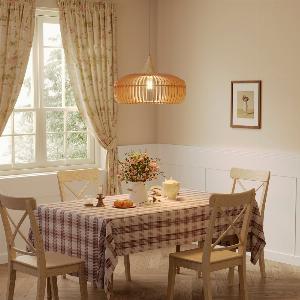 ShadomeHandmade Wood Pendant Light Fixture Warm Natural Style Lighting