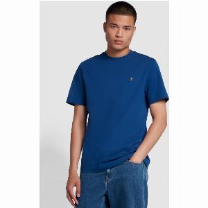 Danny Regular Fit Organic Cotton TShirt In Blue Peony