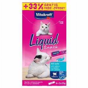 120 g di Snack Liquido Vitakraft per gatti Salmone  Omega 3 7