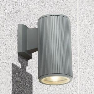 Azha Round Outdoor Wall Light In Grey With Clear Glass