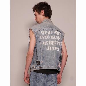 Retro Patched Denim Waistcoat now 120 previously 145 17 discount