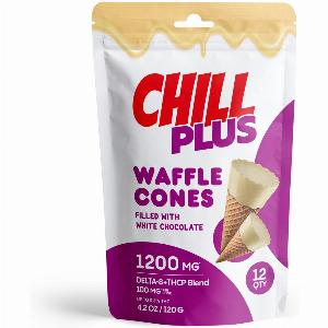 Chill Plus 100mg White Chocolate Waffle Cones  D8 THCP Now 16