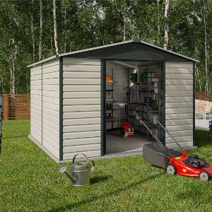 Yardmaster 10x12 Shiplap Metal Shed Anthracite 303m x 376m now 54999 save 10