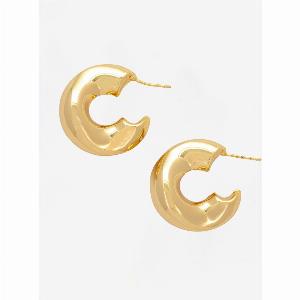 Get 20 Discount on Nami Gold Wave Hoop Earrings