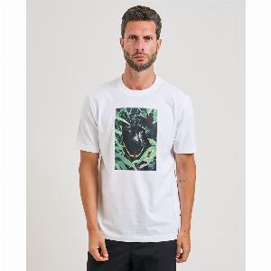 Sconto del 20 su Tshirt bianca con stampa animali per uomo Boss