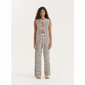 Striped Knitted Wide Leg Trouser Bria