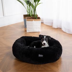 Home Deluxe Lit pour animaux domestiques MUFFIN 80 x 80 cm noir