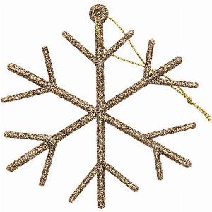 40 Rabatt Glitzernder goldener SchneeflockenHänger erhältlich