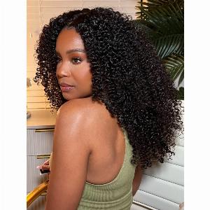 Enjoy 14 Discount on 22 Kinky Curly Lace Part Natural Black Wigs