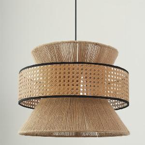 Lightsin Vintage Countryside Style Hemp Rope Pendant Lights