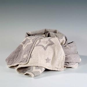 Constellations Jacquard Baby Blanket Throw  100 Cotton Dove Grey 100x160cm Now 1350