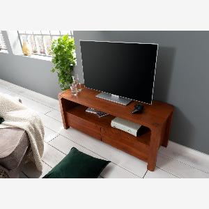 Meuble TV 125x45 Acacia laqué Miel BUENO 3002