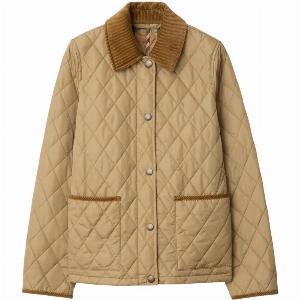 Burberry Women Quilted Jacket SandFlax