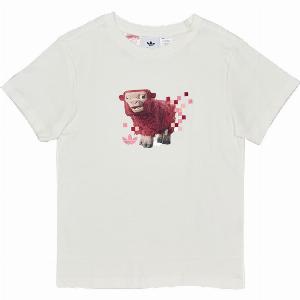 Tshirt unisexe Adidas Minecraft Gfx blanc  Taille 135140 CM  25