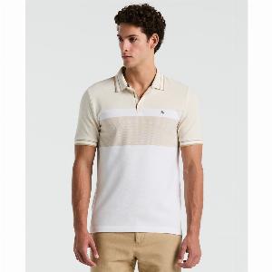 TriColour Polo Shirt In Bright White