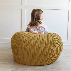 Debenhams rucomfy Beanbags rucomfy Indoor Classic Kids Bean Bag Chair Jumbo Cord Slouchbag in Mustard 7081441958610