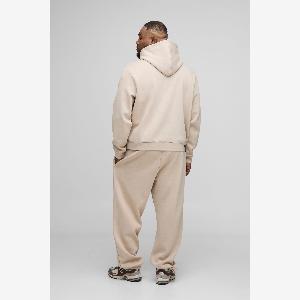 Herren Plus Basic Oversize Jogginghose  Stone  Größe 2XL  boohooMAN