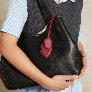 Lulu Red Leather Lip Sally Bag Charm reduced from 60 to 35 offering 42 discount