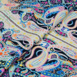 Profitez de 40 de réduction sur la crêpe Cady en viscose paisley psyché