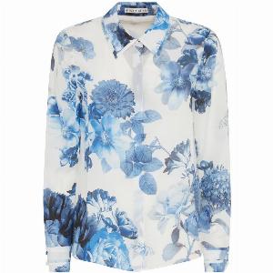 Camicia Willa in seta blu