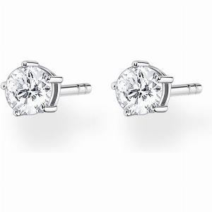 Get 13 Discount on THOMAS SABO Silver Large Solitaire Earrings for Her