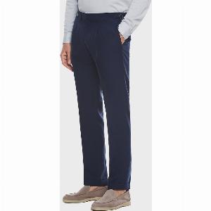 Pantaloni in misto lino con doppia pince e fibbie ora a 50