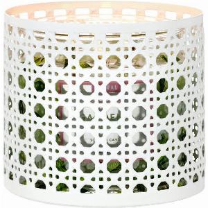 White Pierced Jar Candle Holder