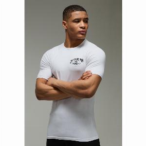 Tshirt aderente Man Active One More Rep NYC Bianco ora 350